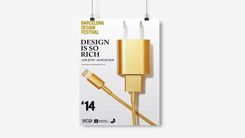 Design: a poster announcing the Barcelona Design Festival.