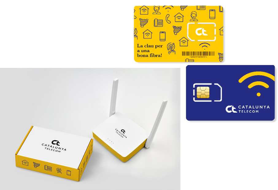 Redesign of the Catalunya Telecom sim and router.
