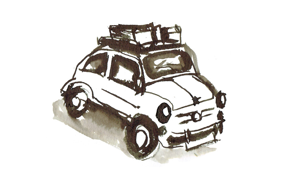 Car pentel microsketch.